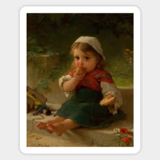 Portrait of a Child by Emile Munier Sticker